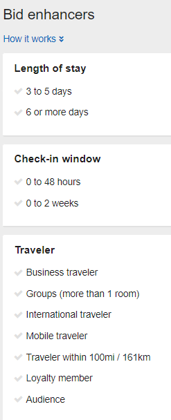 Bid Enhancers from Expedia Travel Ads