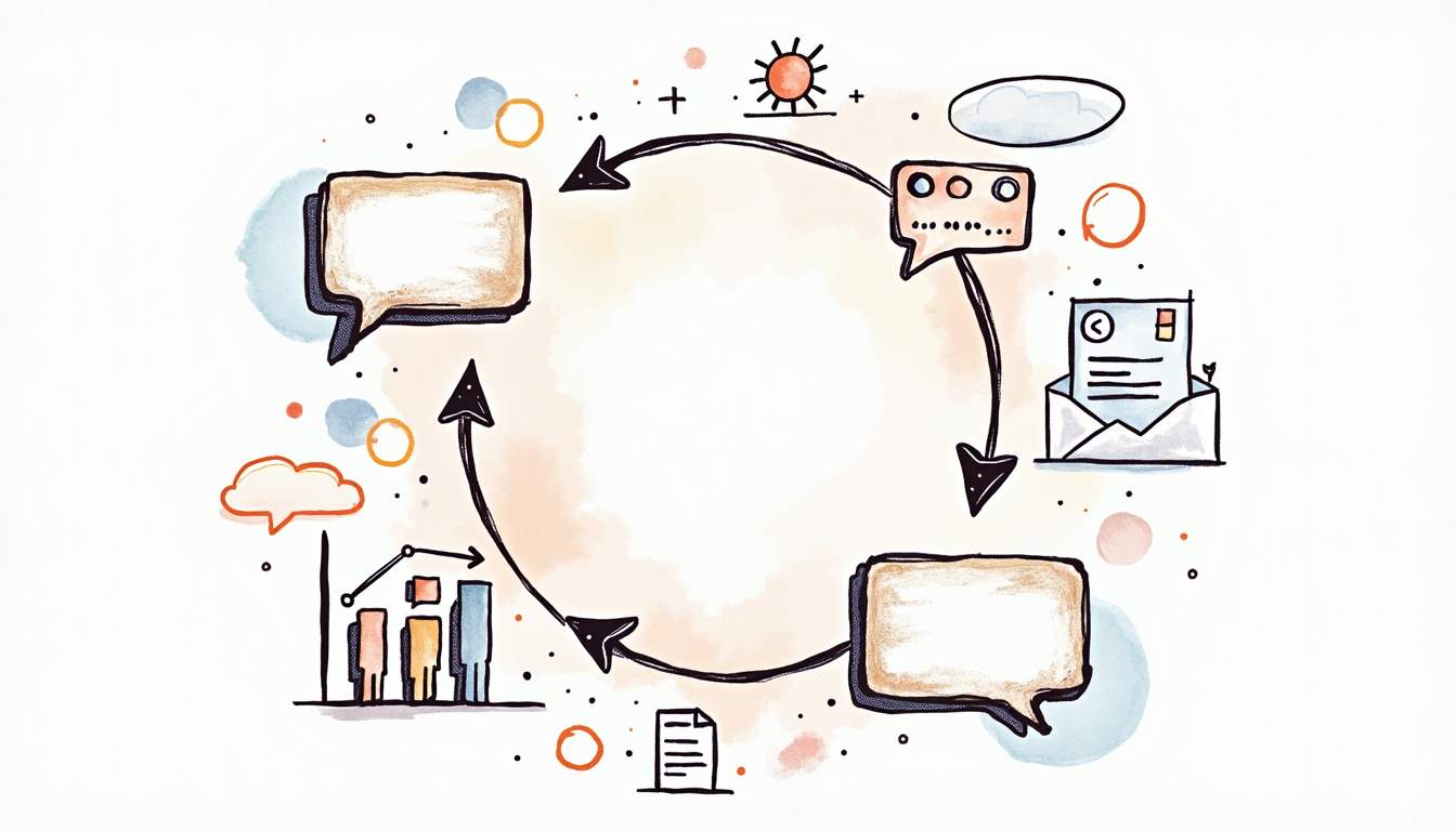An abstract representation of a feedback loop