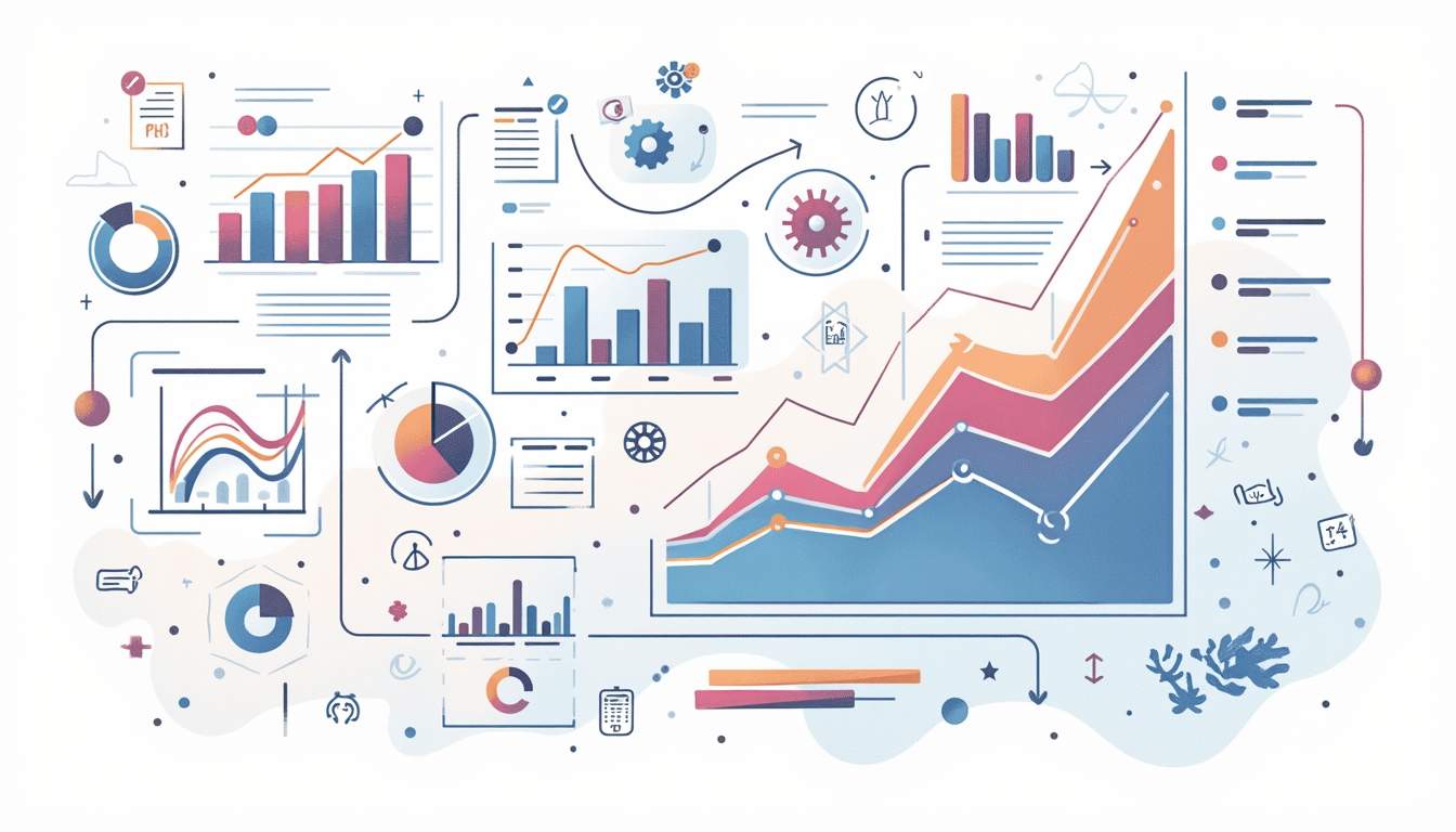 A dynamic infographic showcasing various product performance metrics
